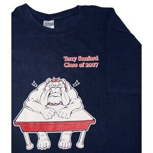 Terry Sanford High School Bulldogs T Shirt Womens L Navy Vintage 2007 J Cole